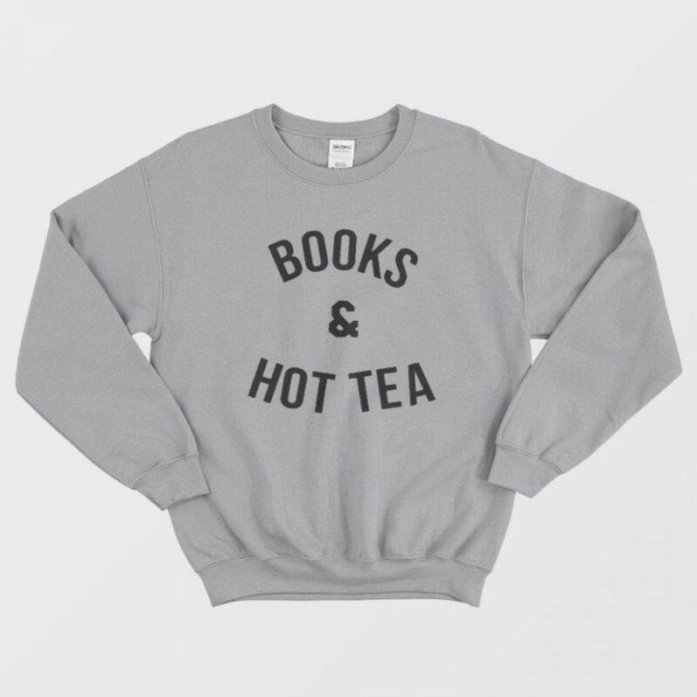 Books And Hot Tea Cozy Reading Aesthetic Tumblr Style Graphic Sweatshirt